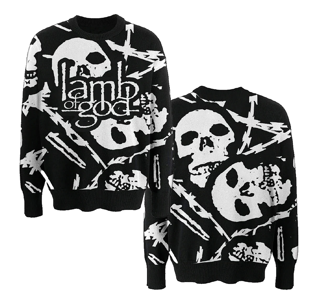 Barbed Wire Skull Sweater - Image 3